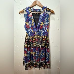 Hinge Nordstrom Floral Fit and Flare Sleeveless Dress SZ S